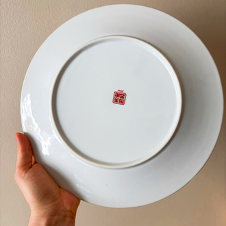 Japanese Hand Painted Floral Wall Plate 