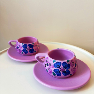 80’s Lilac Espresso Cups by Gorbon