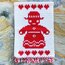 Handmade Embroidered Snowman Textile