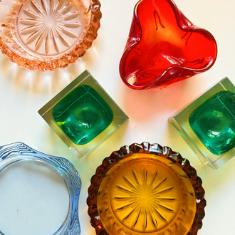50’s Italian Sommerso Murano Ashtrays