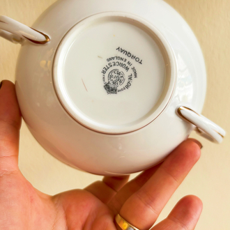 Royal Worcester Floral Porcelain Teacups 