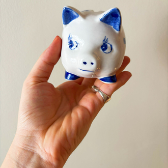 Hand Painted Dutch Ceramic Coin Bank