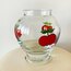 70’s Hand Painted Red Apple Glass Vase