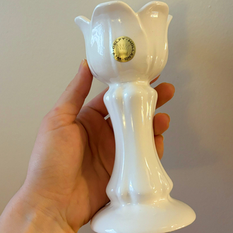 80’s Dutch Delft Porcelain Candleholder 