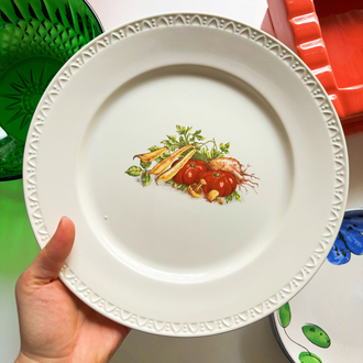 Veggies Porcelain Wall Plate