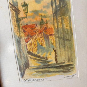 Prague 2005 Original Watercolor Artwork
