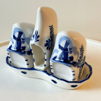 Delft Dutch Clog Porcelain Salt and Pepper Shakers