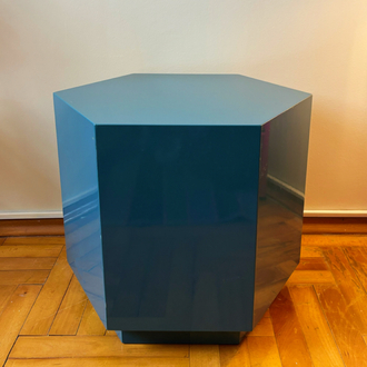 80’s Memphis Style Petrol Blue Table