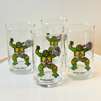 1992 Ninja Turtles Glass Deadstock Tumblers