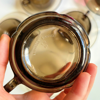 80’s Fumed Glass Teacups 