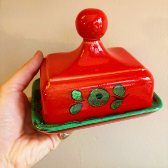 70’s German Tomato Red Butter Box