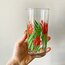 Red Tulips Retro Glass Tumblers