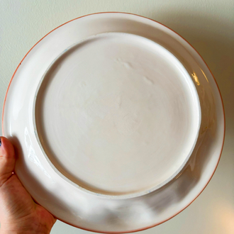Italian Lemon Embossed Handmade Ceramic Plate 