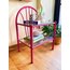 80’s Pink Metal + Glass Bedside Table 