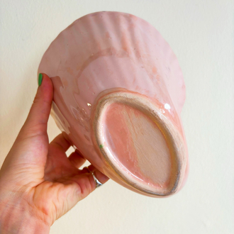 80’s Pink Iridescent Seashell Bowl 