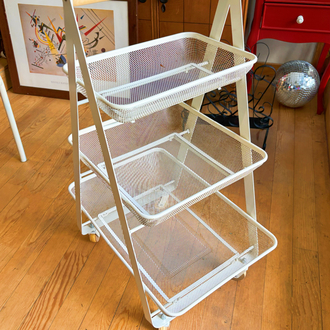 White Metal Utility Cart by Ikea