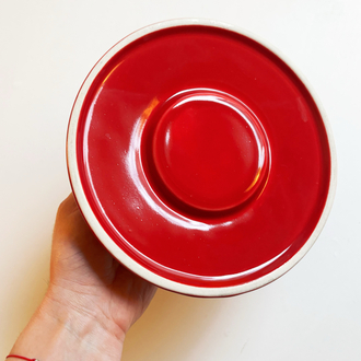 Sourcherry Red Glossy Ceramic Teapot Heater 