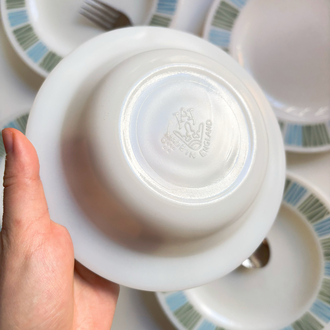 60’s English Opaline Matchmaker Plates