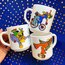 80’s Opaline Glass Clown Mugs