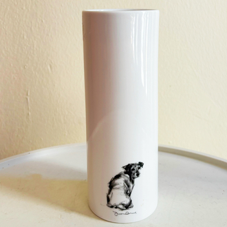 Terrier Porcelain Vase