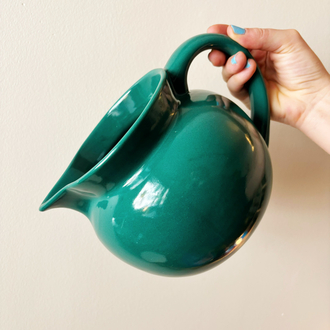 90’s Petrol Green Chunky Ceramic Jug