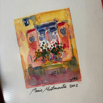 Paris 2002 Original Watercolor Artwork