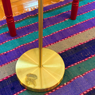 80’s Cobalt Blue & Brass Floor Lamp 