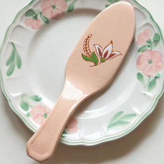 70’s French Handmade Ceramic Cake Spatula