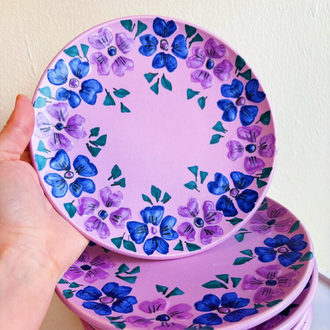 80’s Lilac Gorbon Plates 