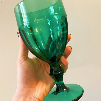 80’s American Duralite Colorful Glass Goblets 