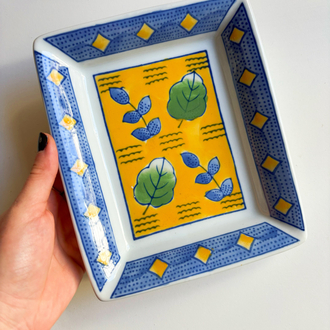 90’s Hand Painted Ceramic Catchall 