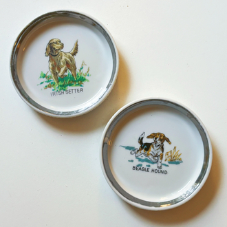 Beagle & Setter Porcelain Mini Dishes
