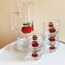 70’s Handblown Red Apple Liquor Set