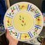 Hand Painted Ceramic Plates with Tulip Design