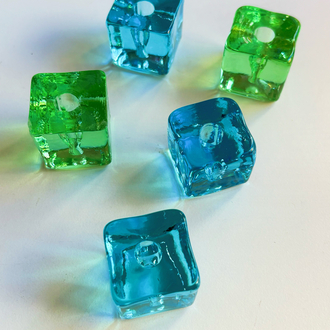 Ice Cube Glass Candleholders