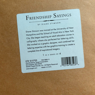 “Friendship Sayings: Love” Framed Art 