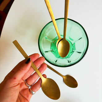 Vintage Brass Dessert Spoons