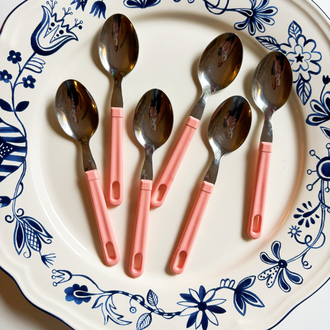 80’s Bubblegum Pink Cutlery Set 
