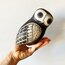 Handmade Ceramic Folk Art Owl Object 