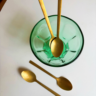 Vintage Brass Dessert Spoons