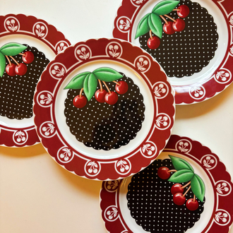 2001 Mary Engelbreit Porcelain Cherry Plates