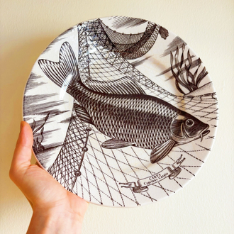 70’s English Ironstone Fish Wall Plate