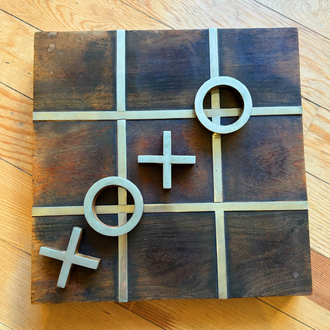 Metal + Wood Tic Tac Toe