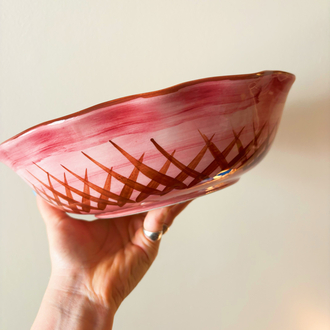 Italian Hand Painted Large Ceramic Bowl