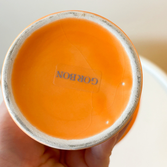90’s Gorbon Orange Ceramic Vase
