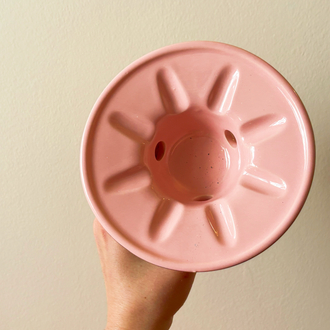 90’s Deadstock Pink Porcelain Teapot Heater