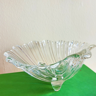 80’s German Crystal Seashell Bowl