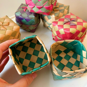 Handmade Cambodian Bamboo Boxes 