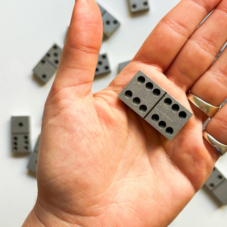 70’s Steel Domino Set