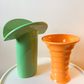 90’s Green Mushroom Vase